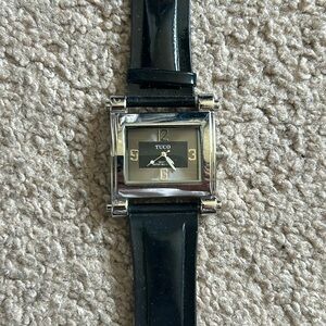 Tuco women’s vintage black/silver quartz adjustable‎ watch